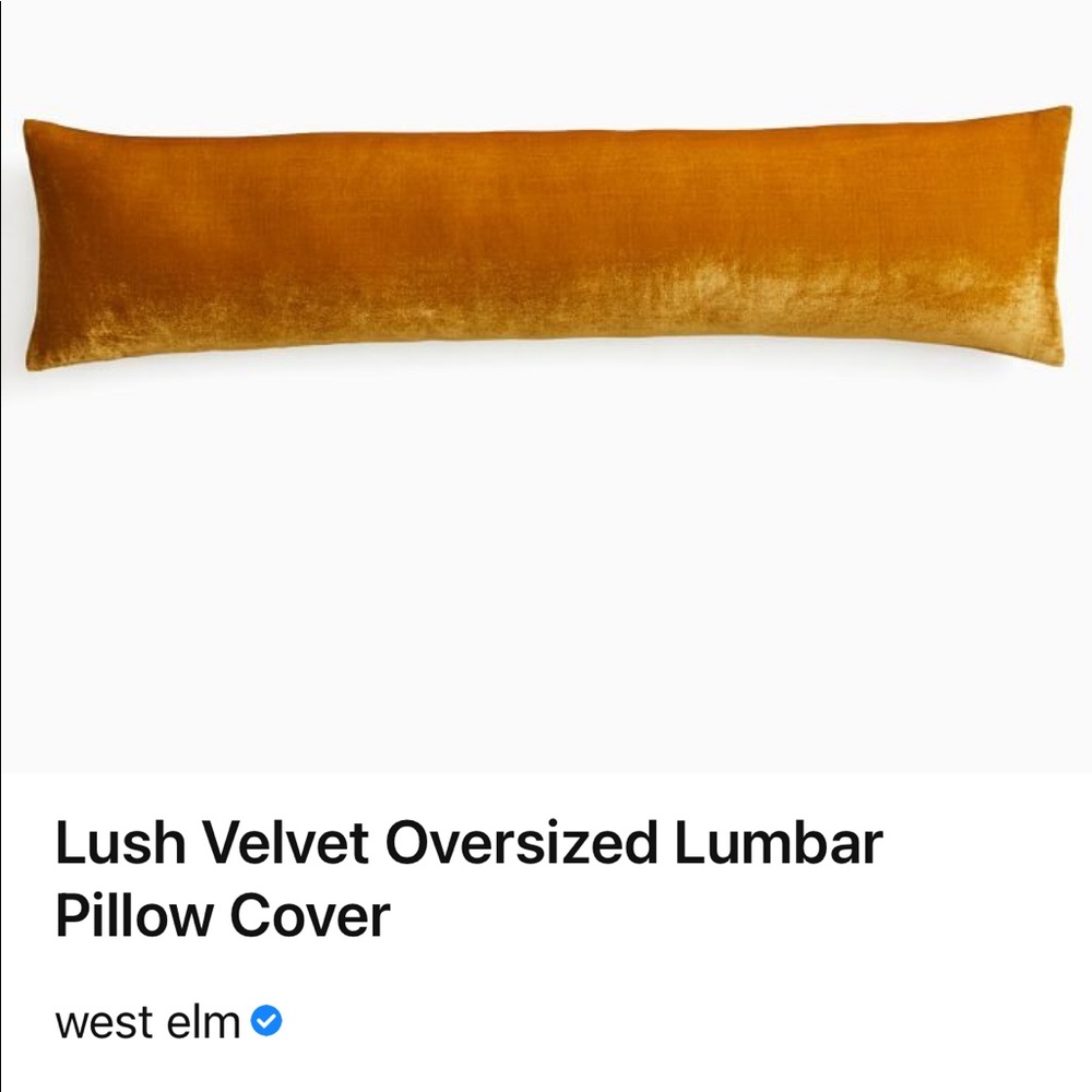 West Elm extra long lumbar pillow cover
